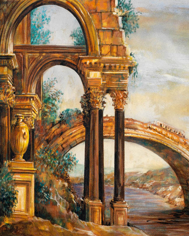 Trompe l'oeil PT 100884 antiche rovine Romane